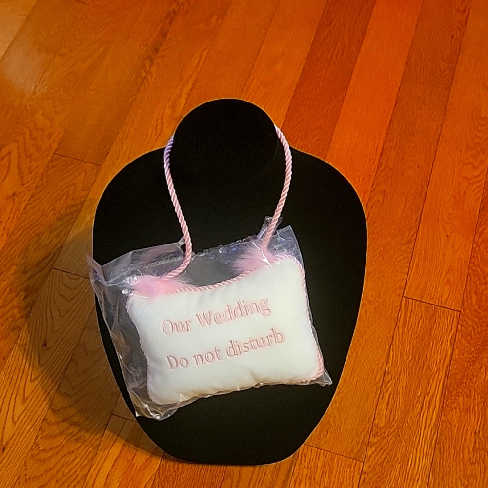 Door sign pillow